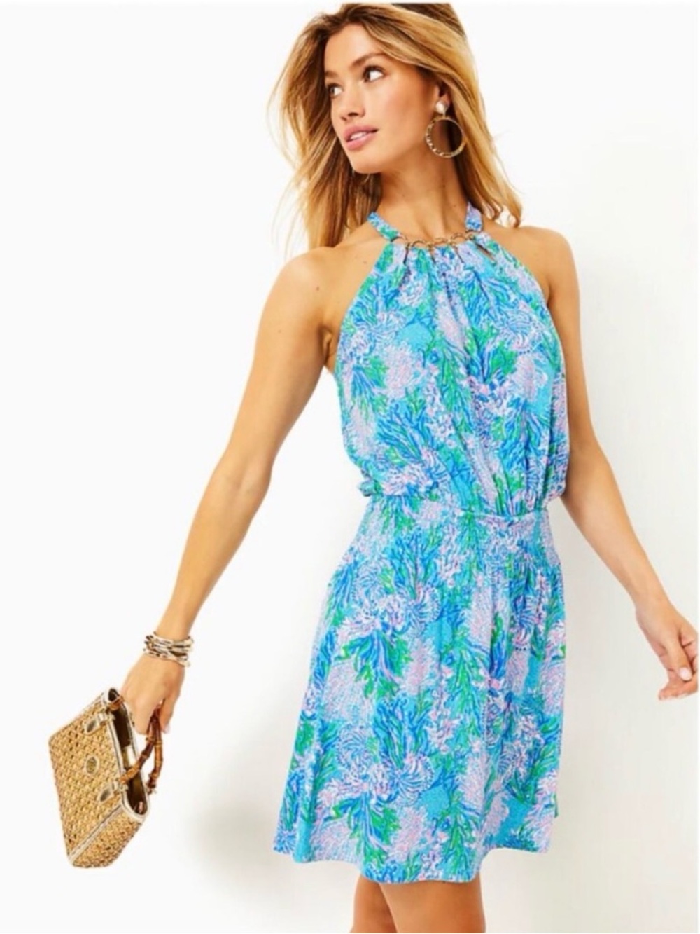 Lilly Pulitzer Shirelle Skort Dress Las Olas Aqua Strong Current Sea Size S